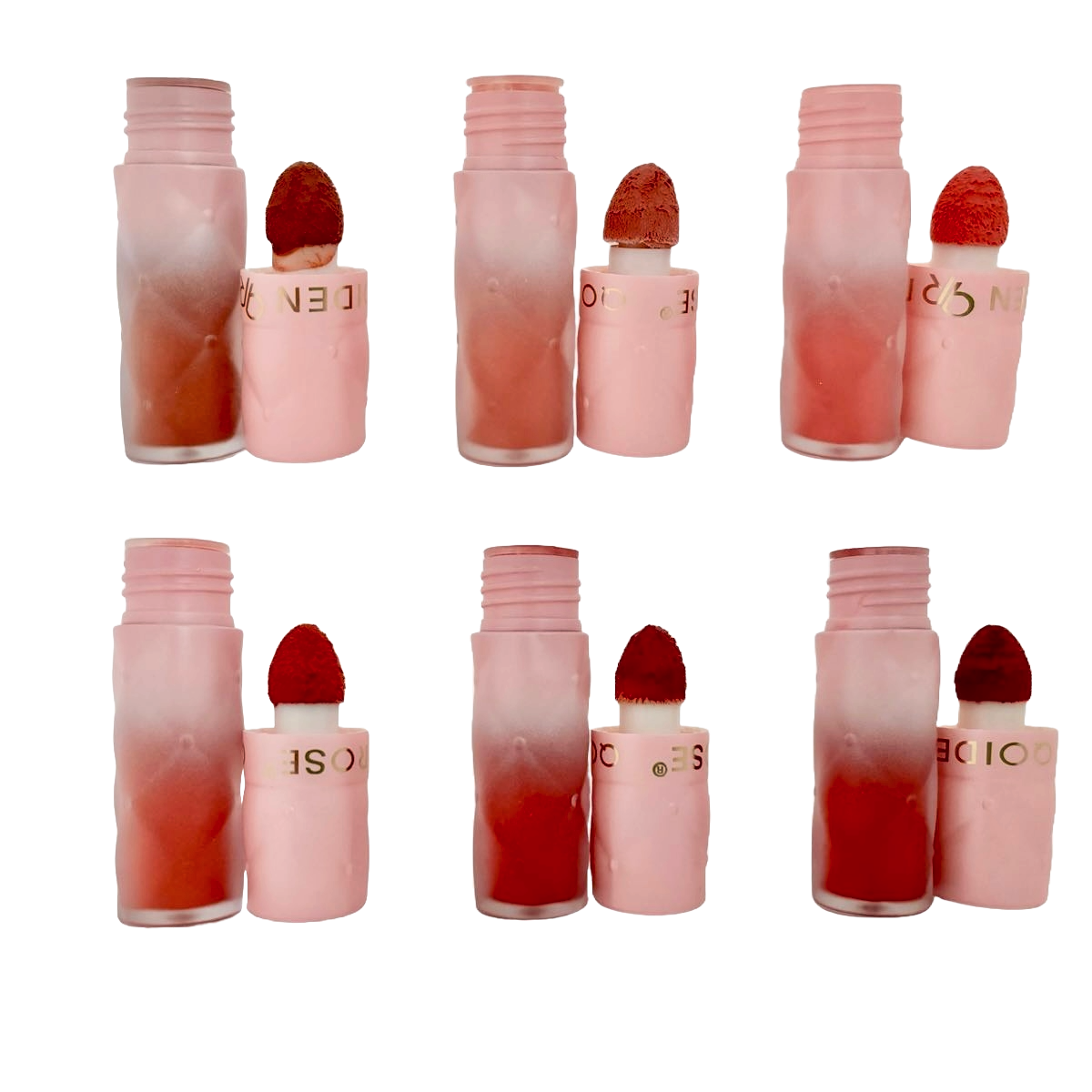 Set De 6 Rubores Líquidos Mousse Con Aplicador Esponja.