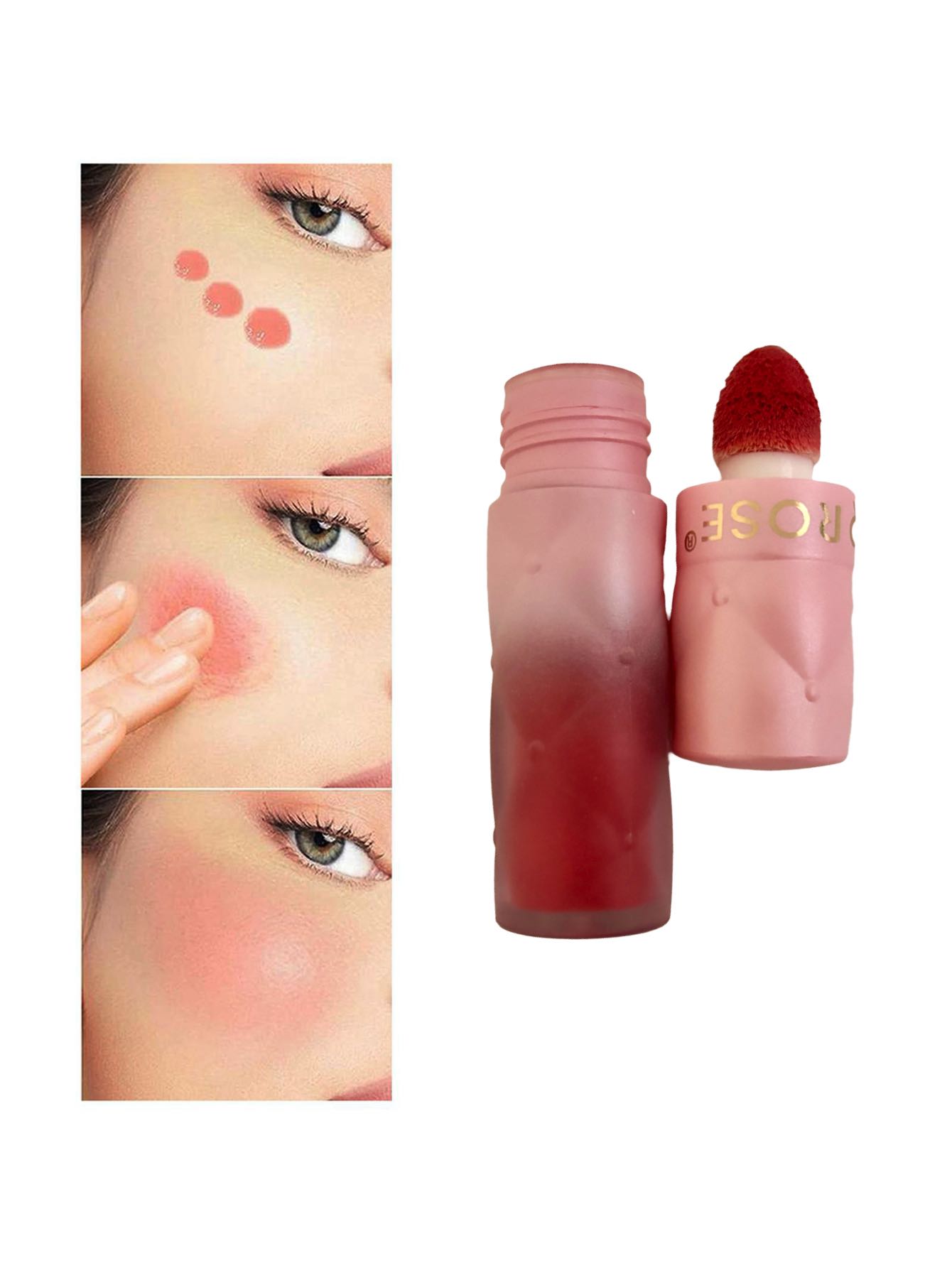 Set De 6 Rubores Líquidos Mousse Con Aplicador Esponja.