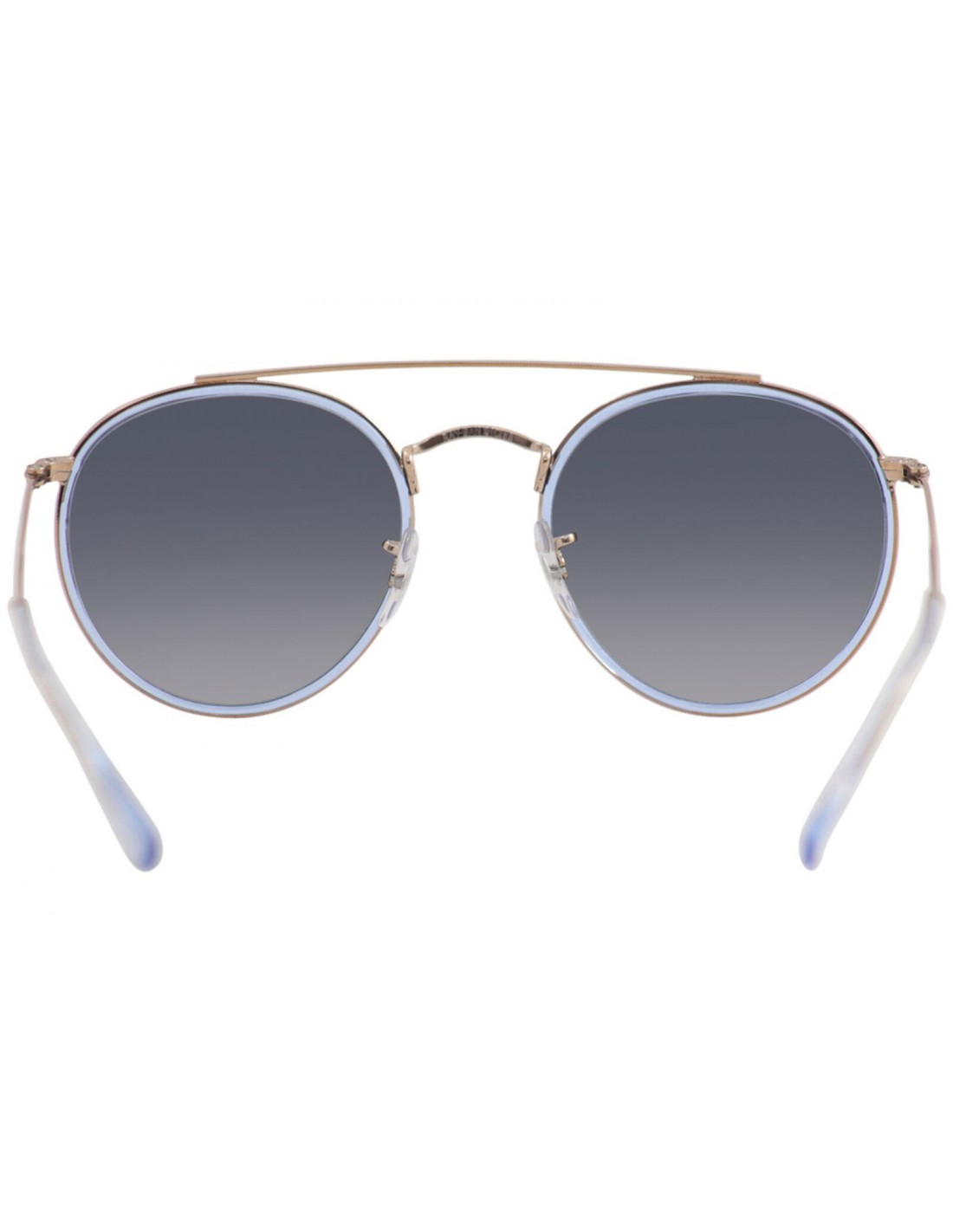 Lentes de sol Ray Ban Rb3647n 906771 Round Double Bridge Gris degradado Original