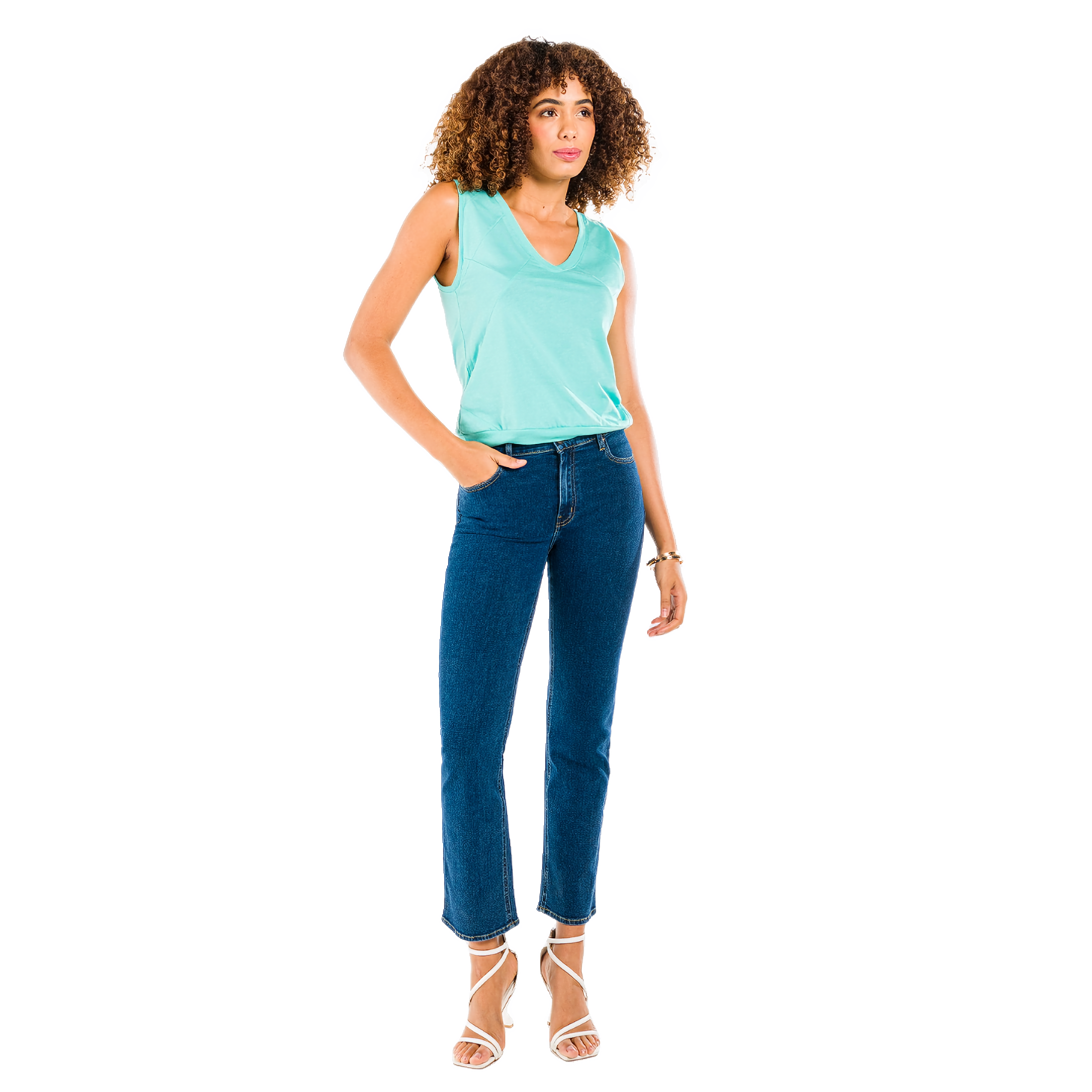 Oggi jeans para Dama Atraction Gin Ink Cintura Alta.