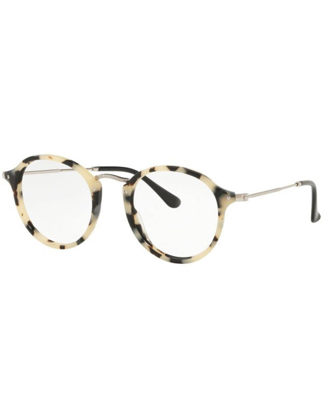 Lentes de sol Ray Ban Rb2447V 5832 Oftalmico Round Fleck Carey Beige Plata