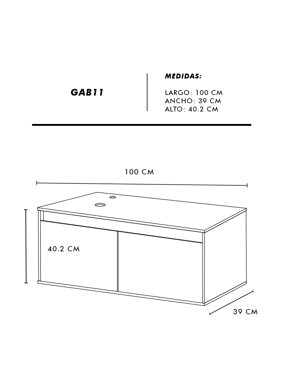 Gabinete Para Baño Luxury Smooth Con Ovalin Y Monomando