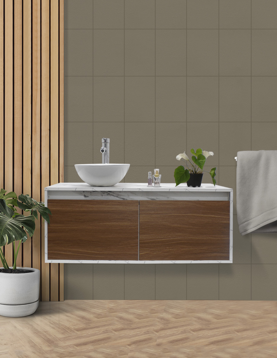 Gabinete Para Baño Luxury Smooth Con Ovalin Y Monomando