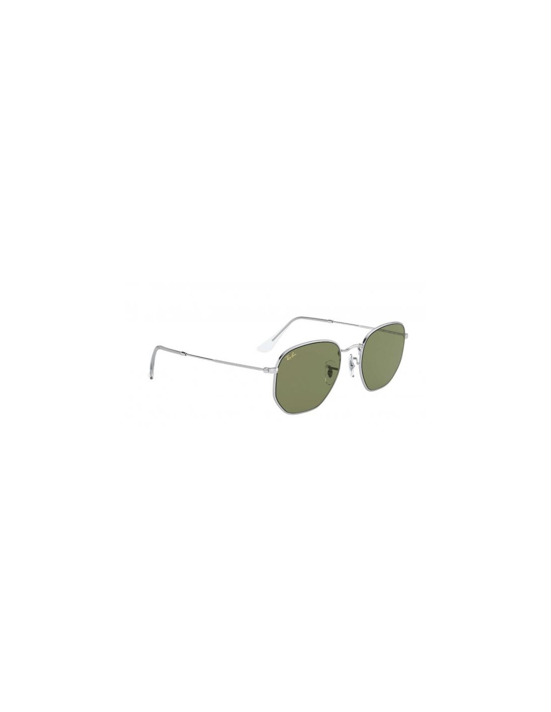 Lentes de sol Ray Ban Rb3548n 9198/4E Hexagonal Flat Plata Verde