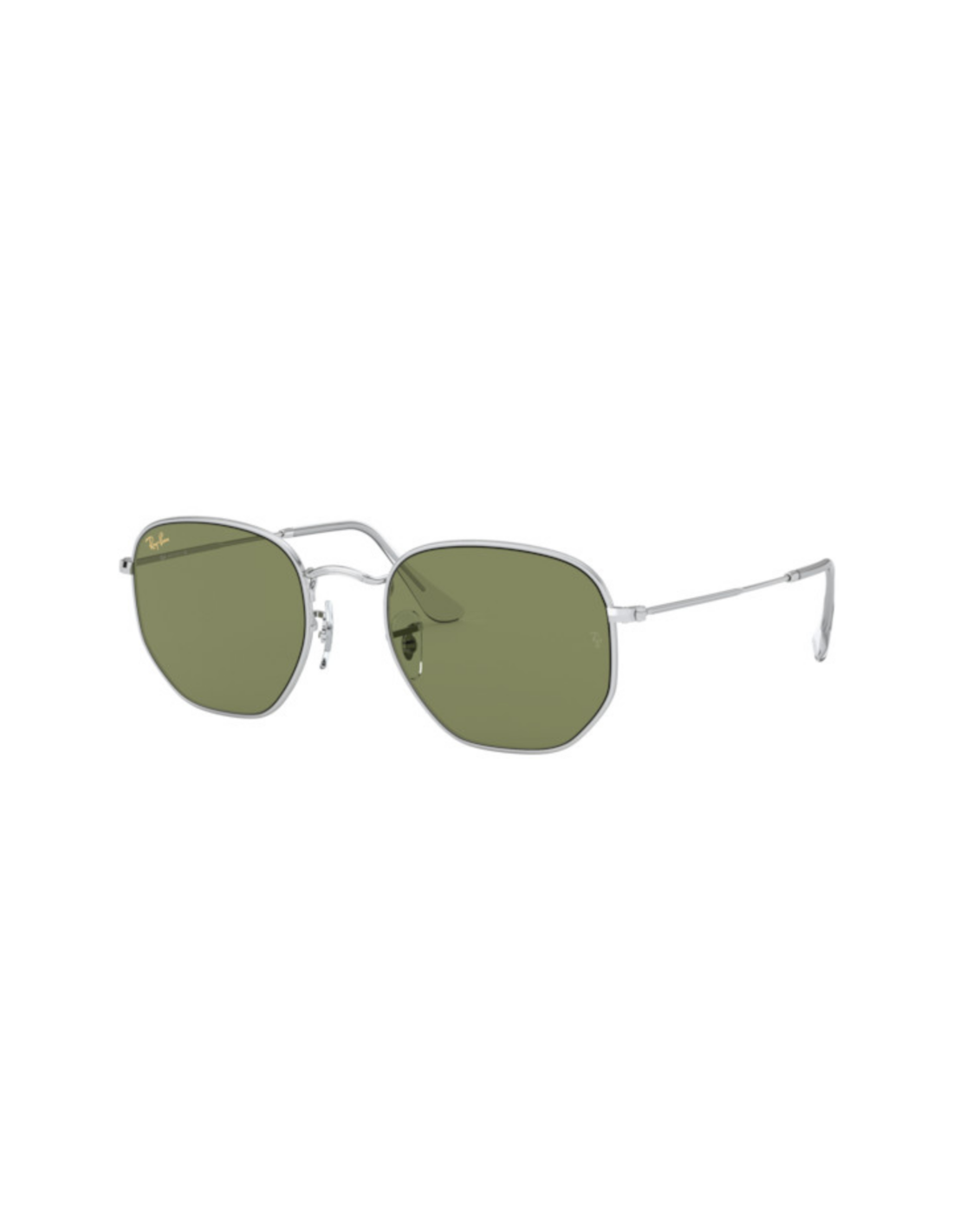 Lentes de sol Ray Ban Rb3548n 9198/4E Hexagonal Flat Plata Verde