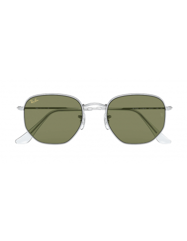 Lentes de sol Ray Ban Rb3548n 9198/4E Hexagonal Flat Plata Verde