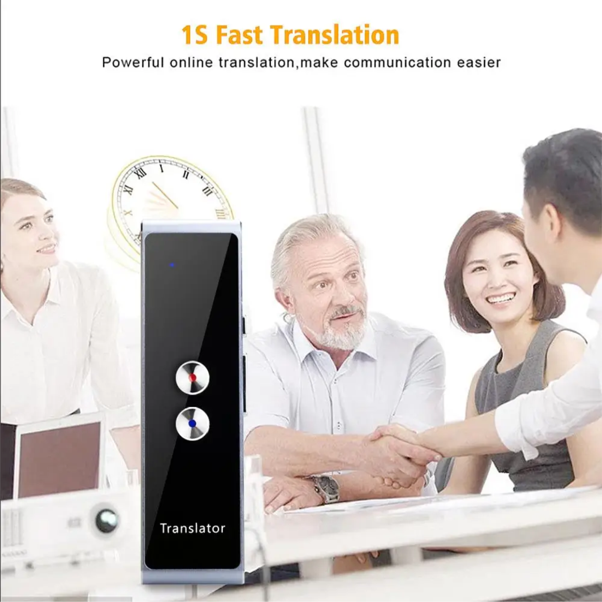 TRADUCTOR DE VOZ INALÁMBRICO EN TIEMPO REAL, TRADUCTOR DE VOZ EN 40 IDIOMAS MULTI INTELIGENTE, TRADUCCIÓN INSTANTÁNEA.