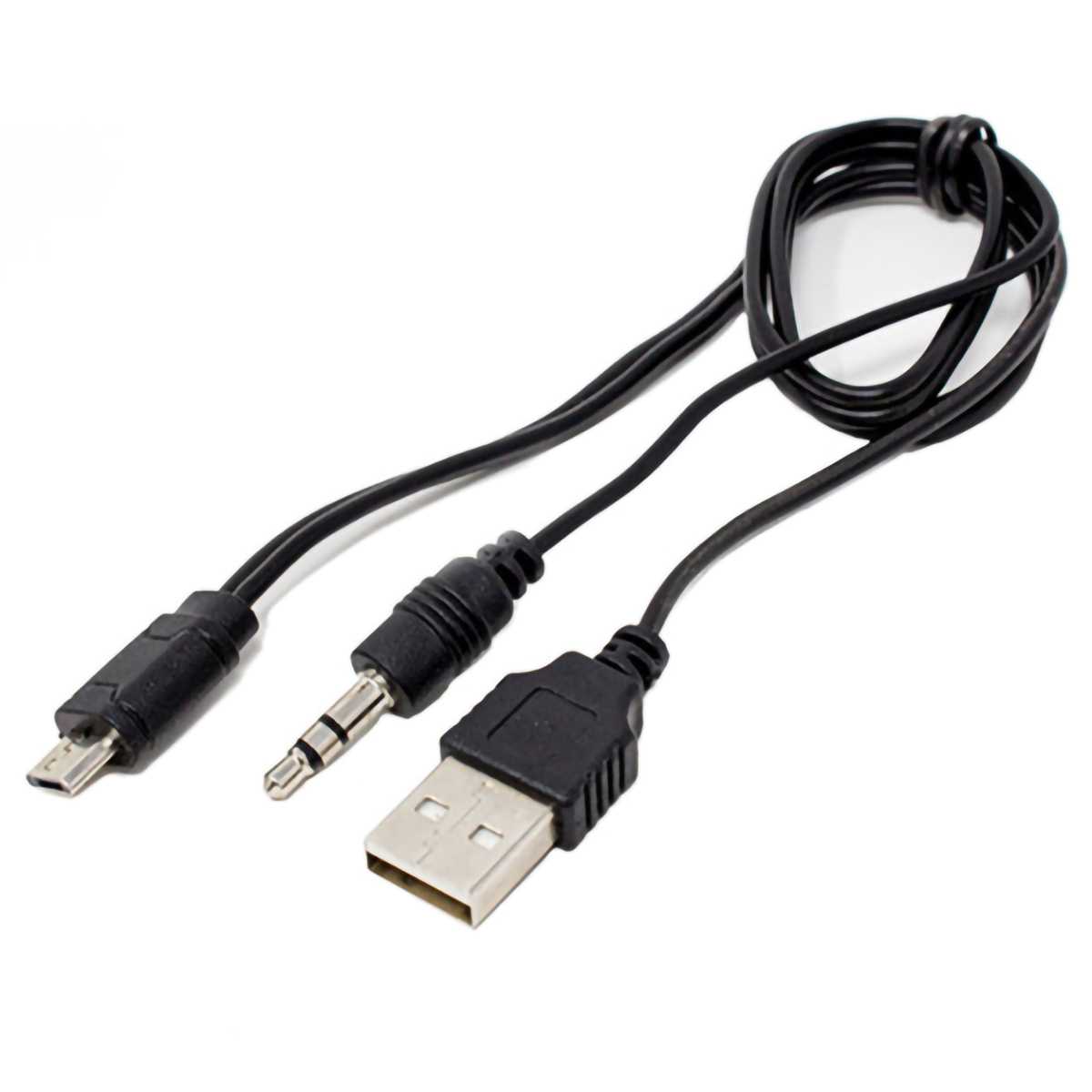 Paquete 5 Cables Micro USB V8 con Auxiliar 3.5mm.