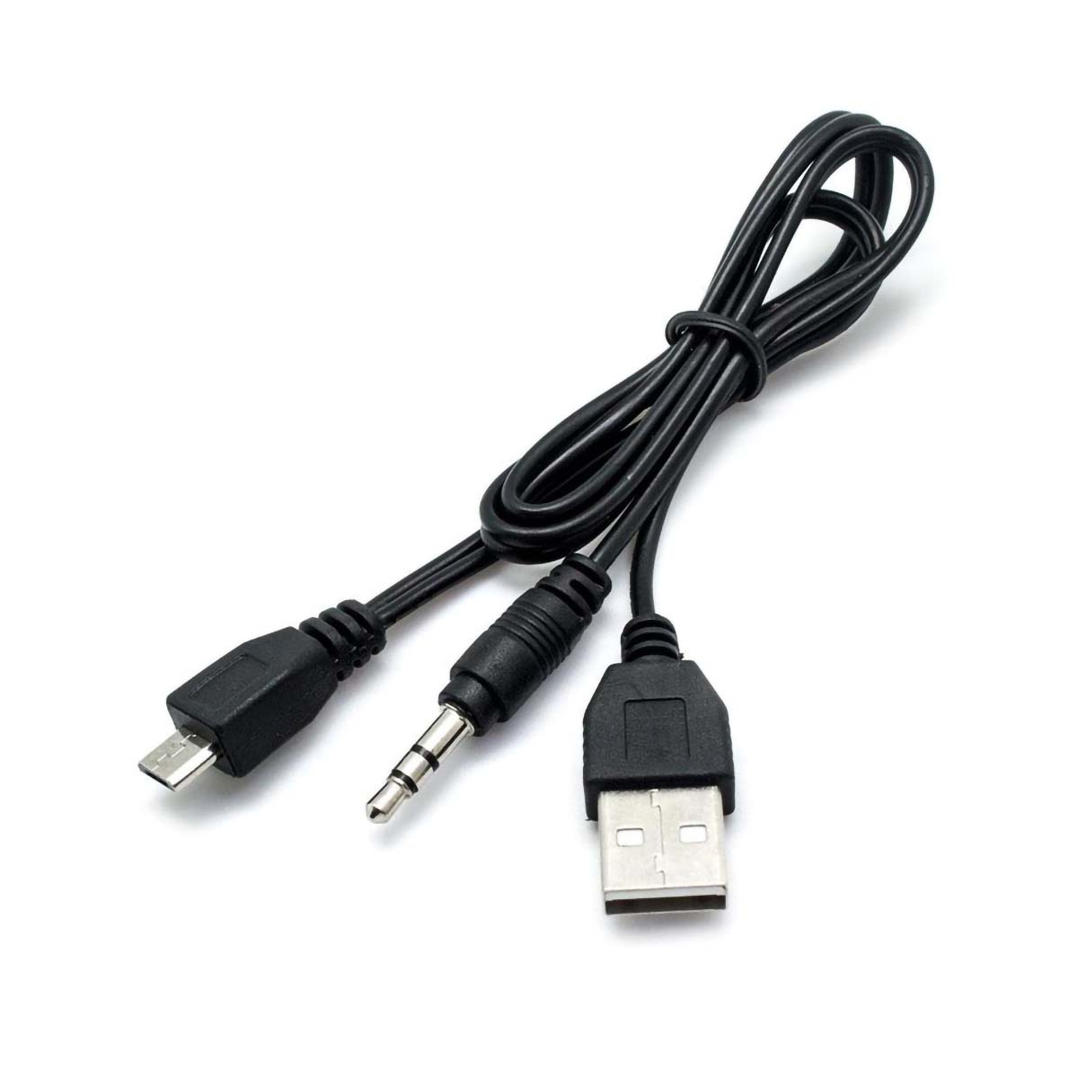 Paquete 5 Cables Micro USB V8 con Auxiliar 3.5mm.