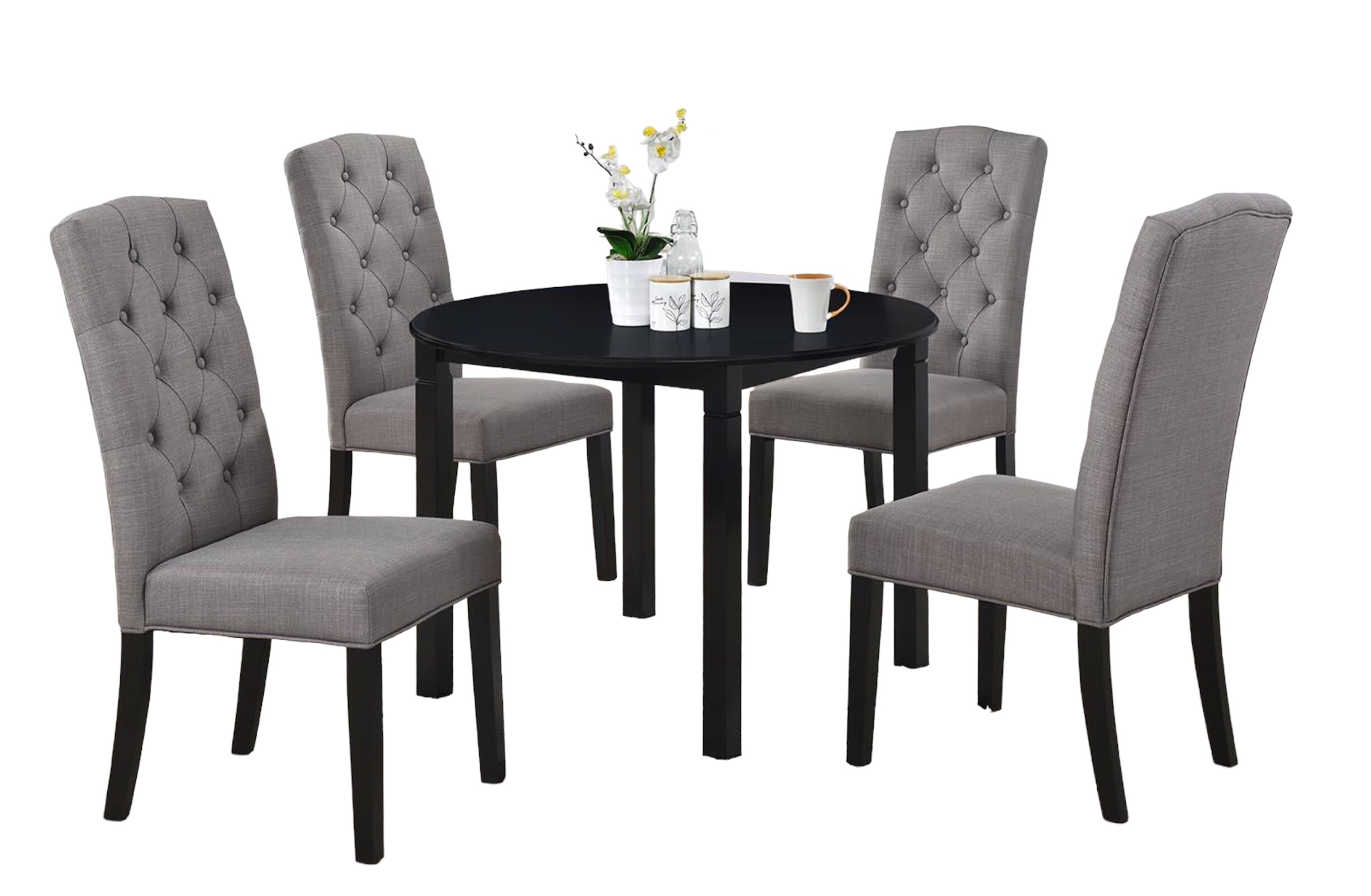 Comedor Veronica redonda de 4 sillas.