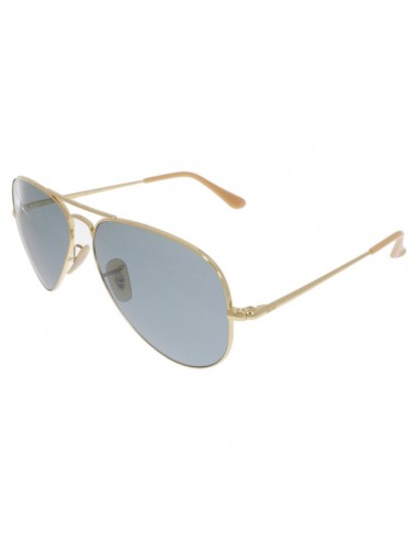 Lentes de sol Ray Ban Rb3689 9064/S2 New Aviator Azul Dorado Polarizado