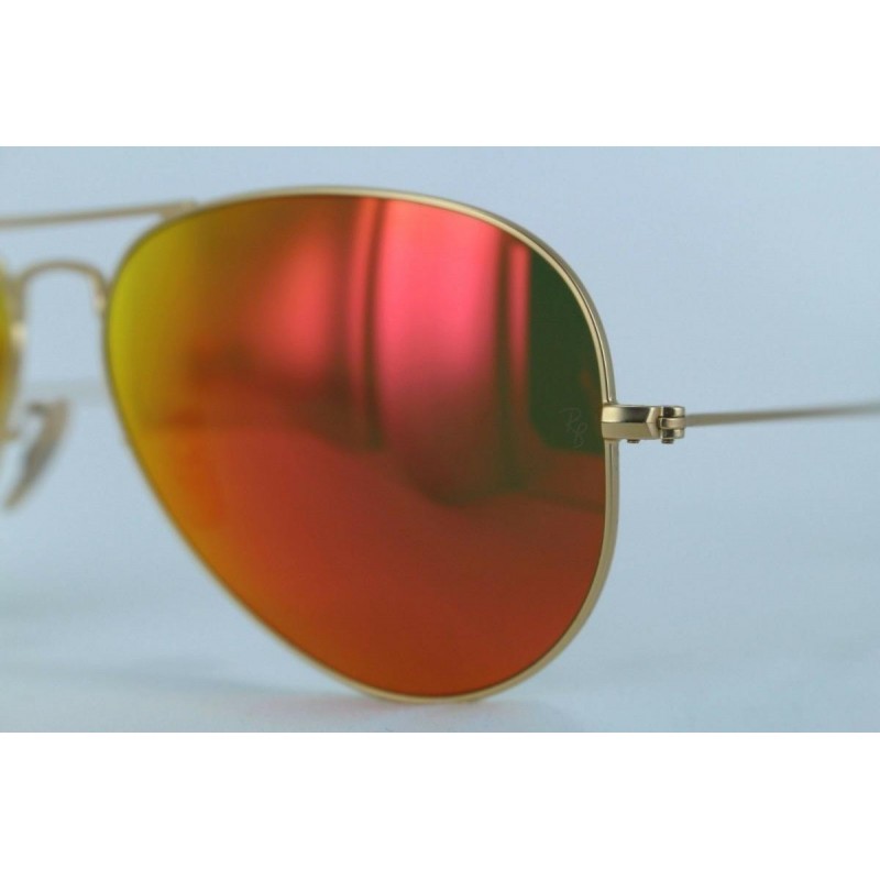 Lentes de sol Ray Ban Rb3025 112/4d Aviator Rojo Espejo Polarizado