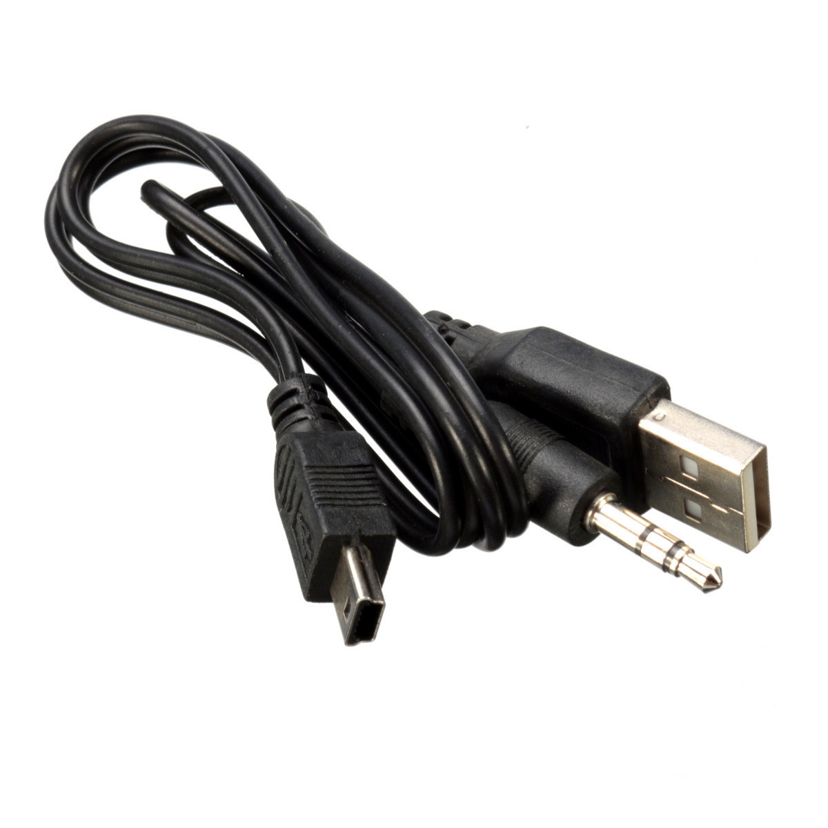 Paquete 5 Cables Mini USB V3 con Auxiliar 3.5mm.