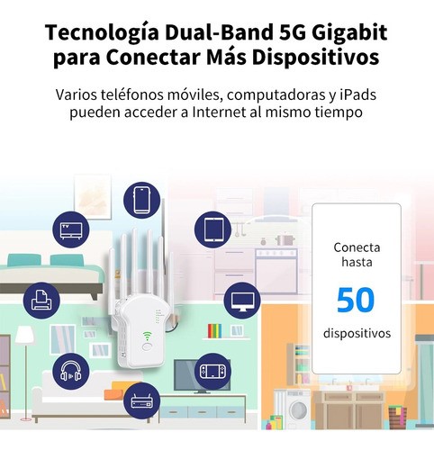 "Repetidor Wifi Ourlife U136 Amplificador De Señal 110-240v Blanco  "