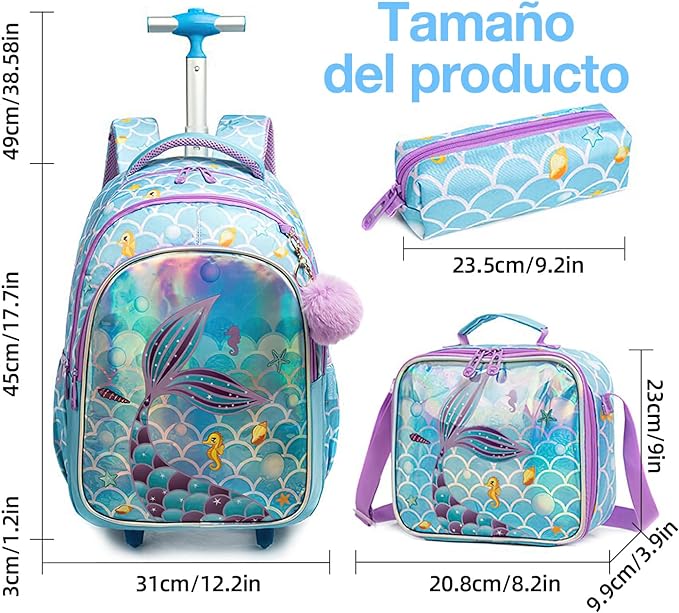 Mochilas de ruedas para niñas sale