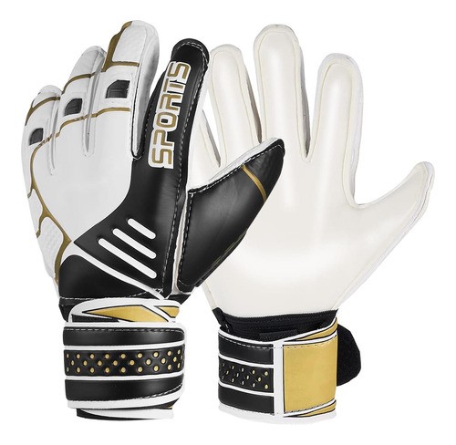 "Guantes Profesionales Con Varillas Para Portero De Fútbol Talla 8 blancos "