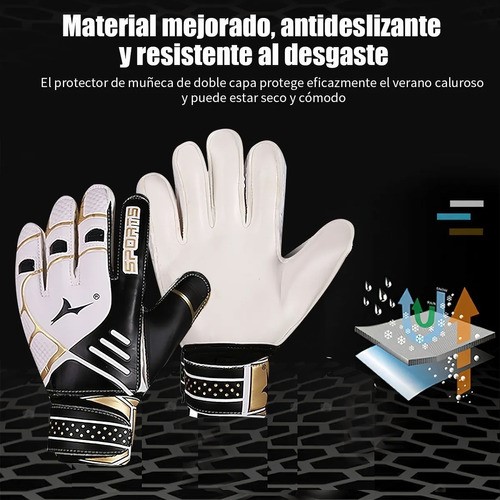 "Guantes Profesionales Con Varillas Para Portero De Fútbol Talla 8 blancos "