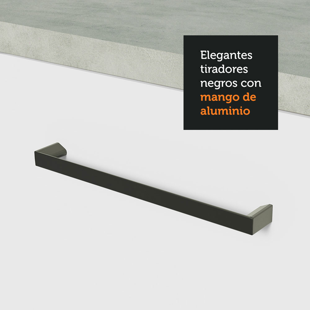 Mueble de Cocina 200cm Con Tarja Agata Blanco.