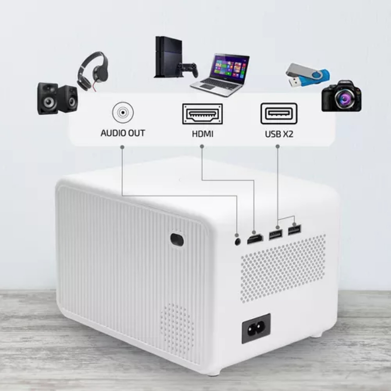 Proyector Chowa 4k Hd Android Wifi 170lm Ansi