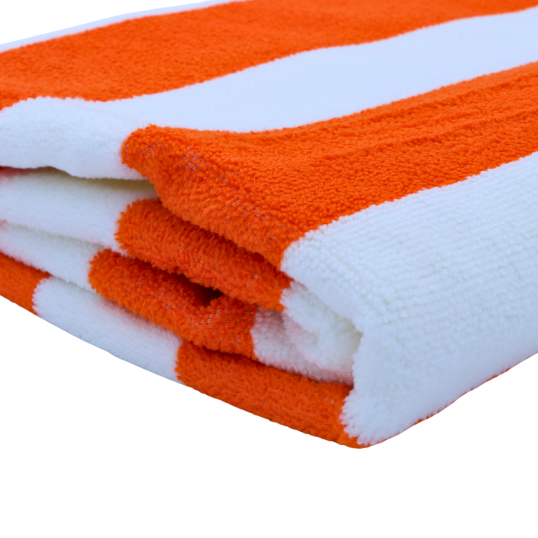  Toalla de Rayas Naranja, 1 Toalla para alberca, Playa, SPA, Jacuzzi, Sauna y Uso Interior y Exterior Extra Suaves y absorbentes 100x180cm 500gr 100% Poliester Microfibra