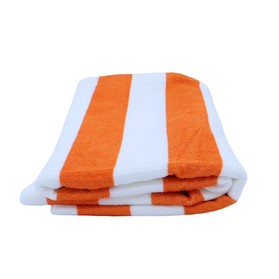  Toalla de Rayas Naranja, 1 Toalla para alberca, Playa, SPA, Jacuzzi, Sauna y Uso Interior y Exterior Extra Suaves y absorbentes 100x180cm 500gr 100% Poliester Microfibra
