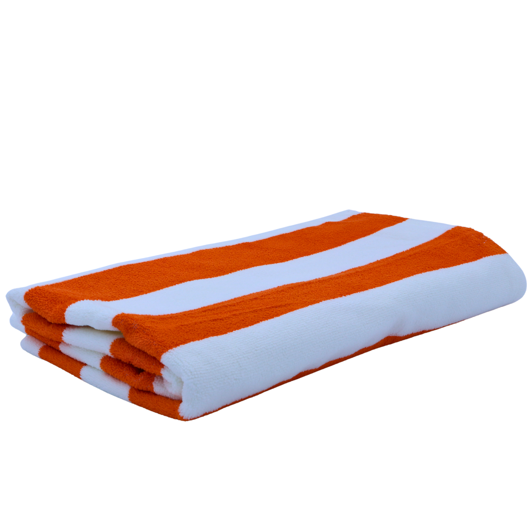  Toalla de Rayas Naranja, 1 Toalla para alberca, Playa, SPA, Jacuzzi, Sauna y Uso Interior y Exterior Extra Suaves y absorbentes 100x180cm 500gr 100% Poliester Microfibra
