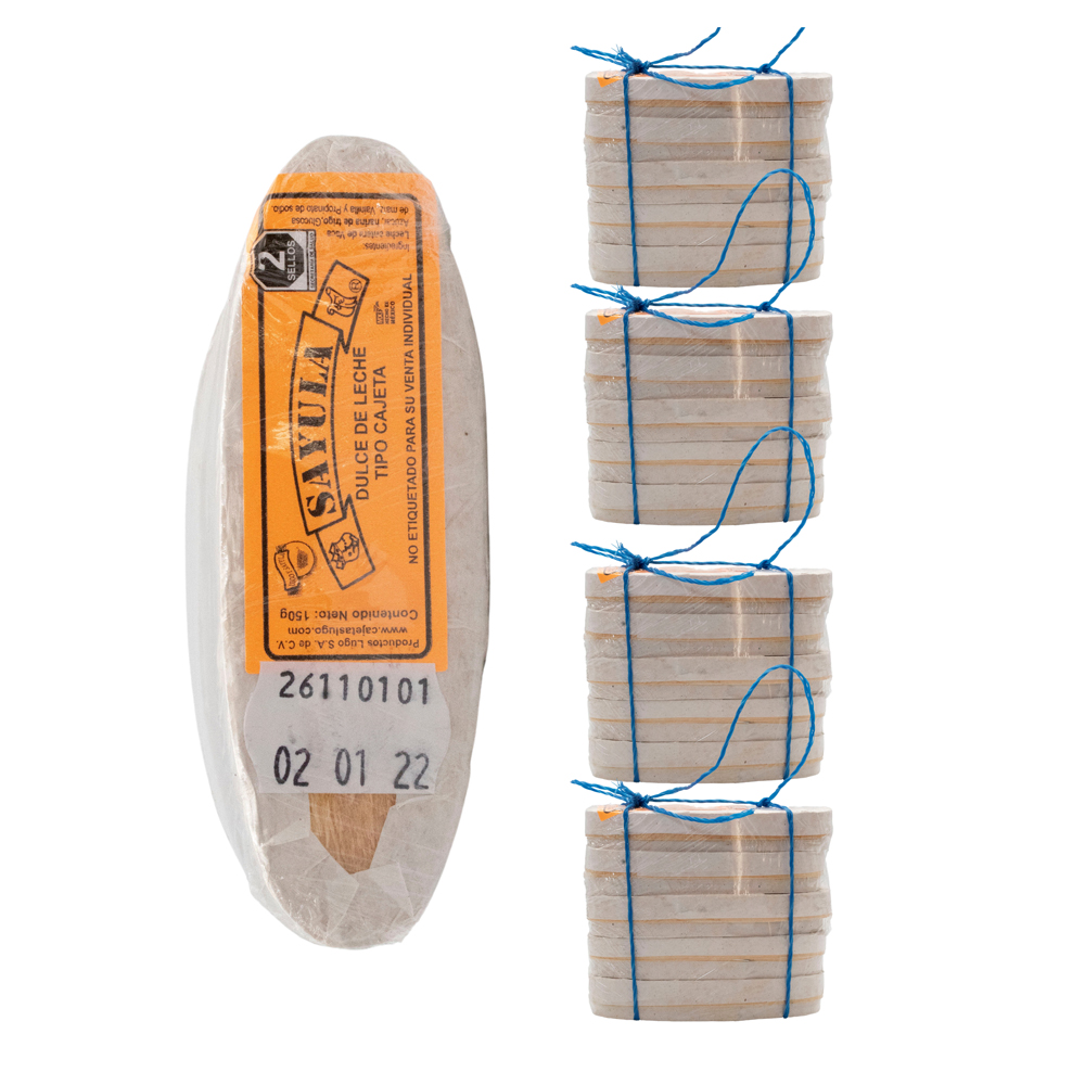 Cajeta Sayula Lugo Paquete Madera Mini De 40g Artesanal 20pz 