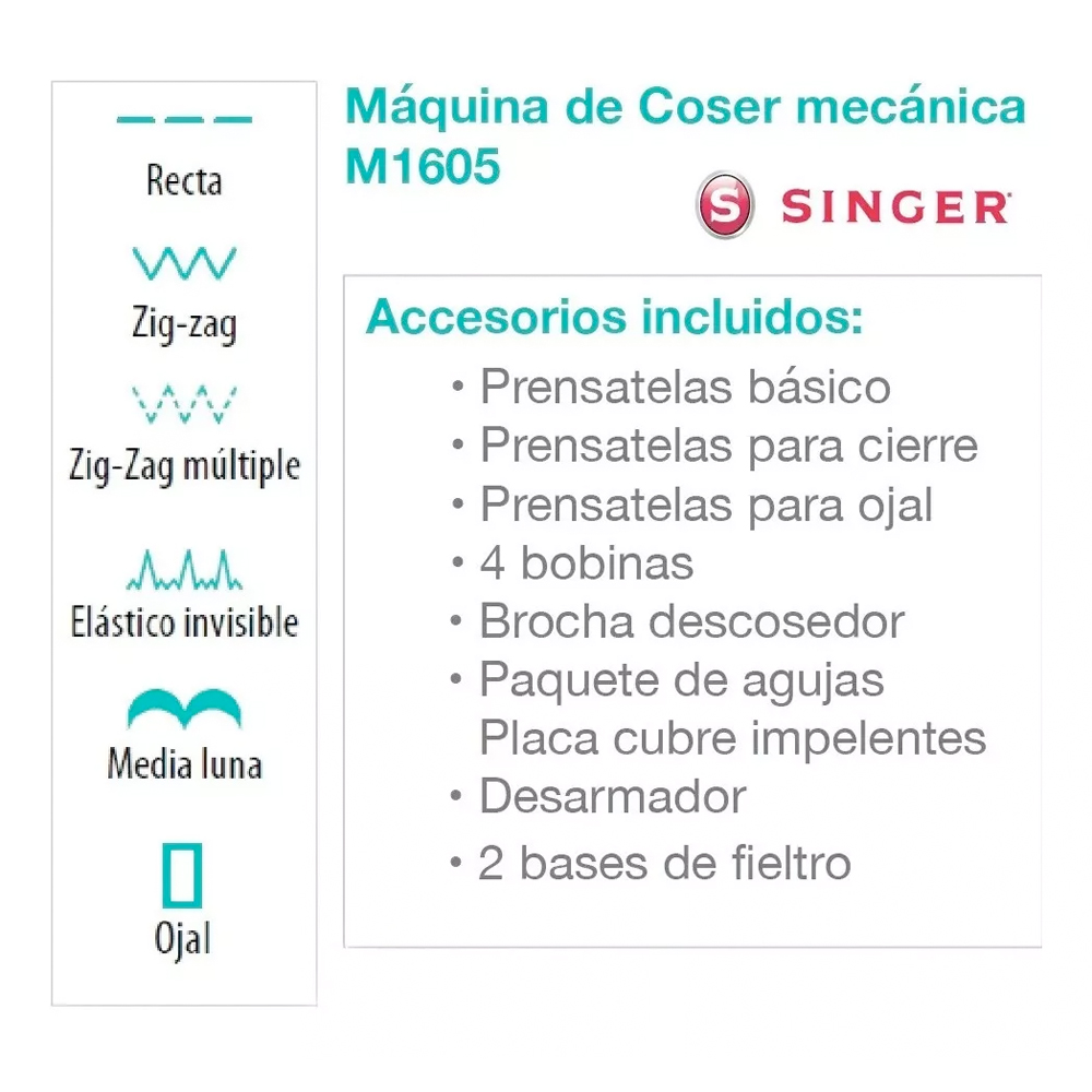 Máquina de Coser Singer M1605