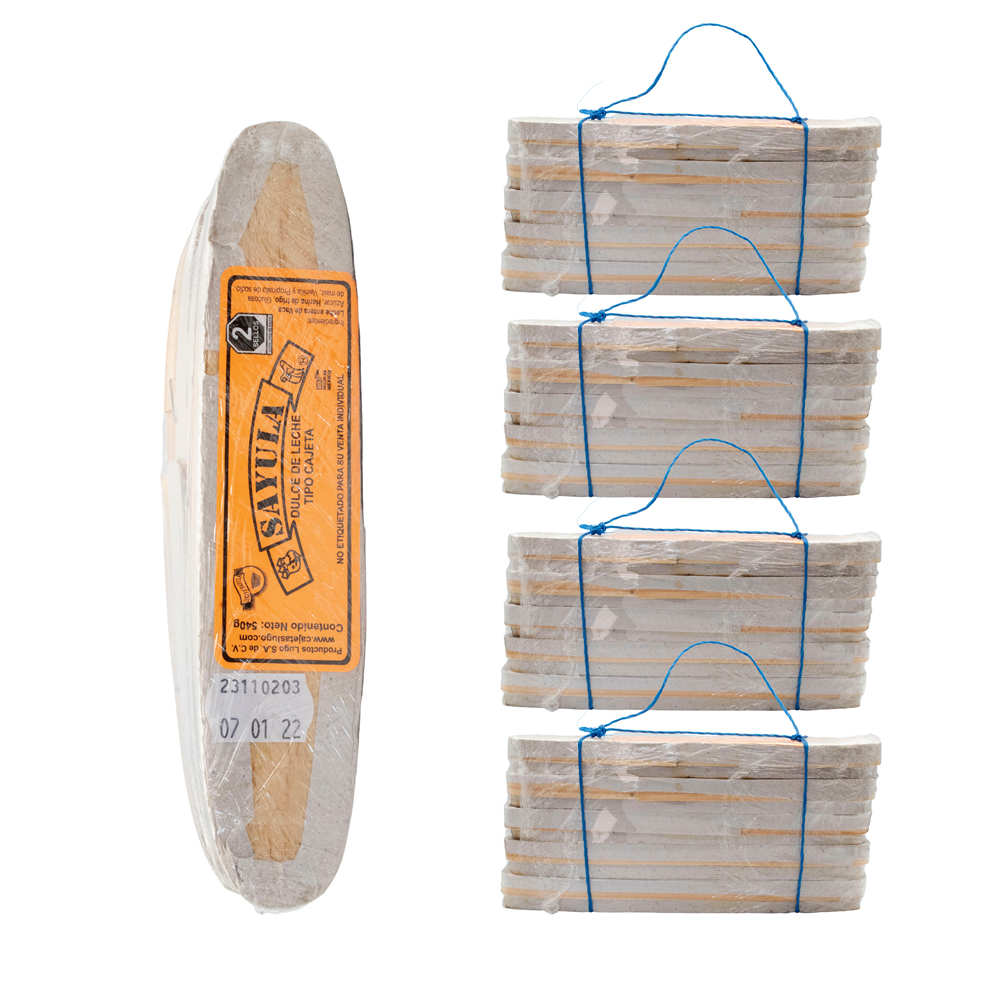 Cajeta Sayula Lugo Paquete Madera Grande 20pz De 500gr