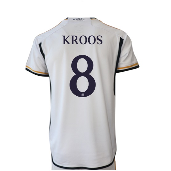 Increible! Jersey Real Madrid 2023/2024 Local Blanca Toni Kroos 8  Talla S