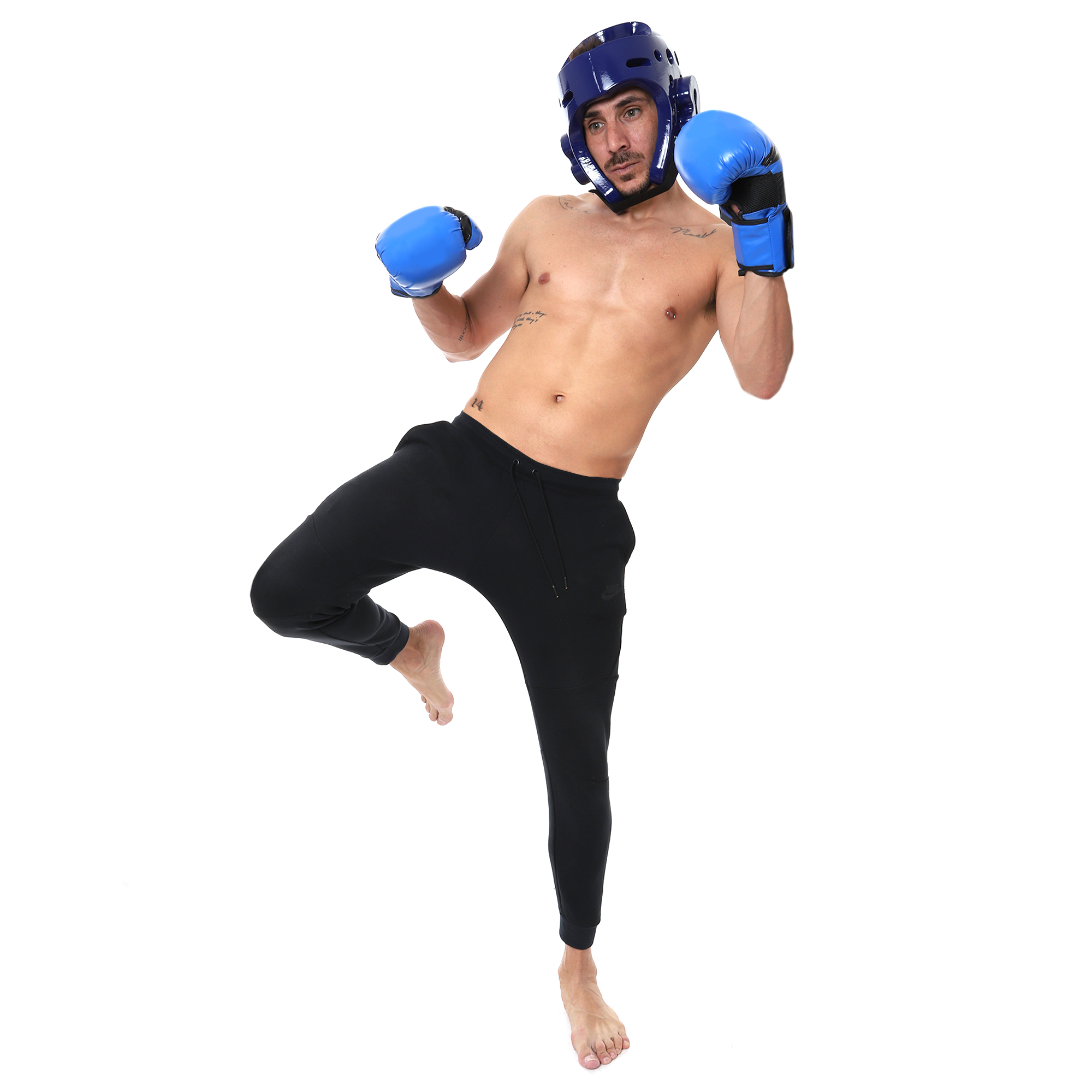 Casco Careta Abierto Taekwondo Box Ajustable Pomulo Protector Azul Chica Small.