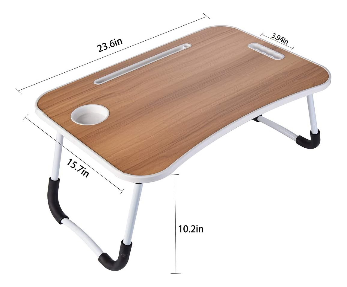 Mesa Para Cama Desayuno Plegable Notebook Laptop Portátil Multiusos MADERA.
