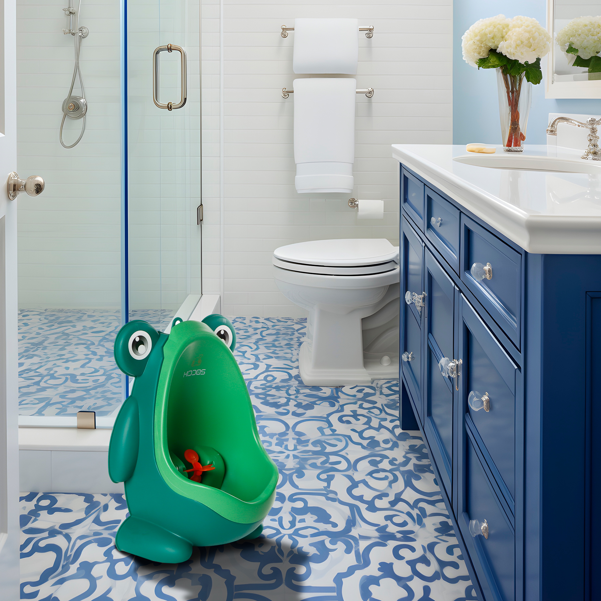 Mingitorio Baño Entrenador Infantil Orinal Para Niño Bebe VERDE.