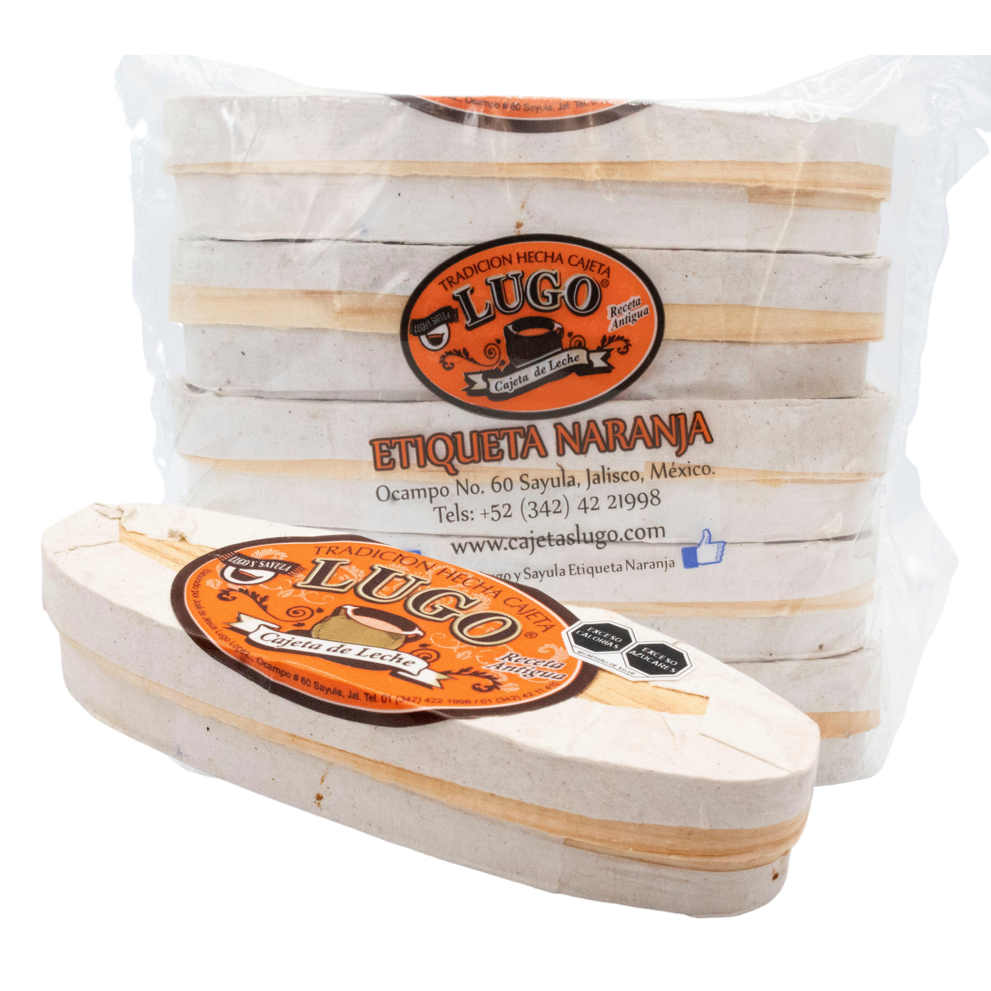 Cajeta Lugo Paquete De Madera Mini 200gr 100% Leche De Vaca