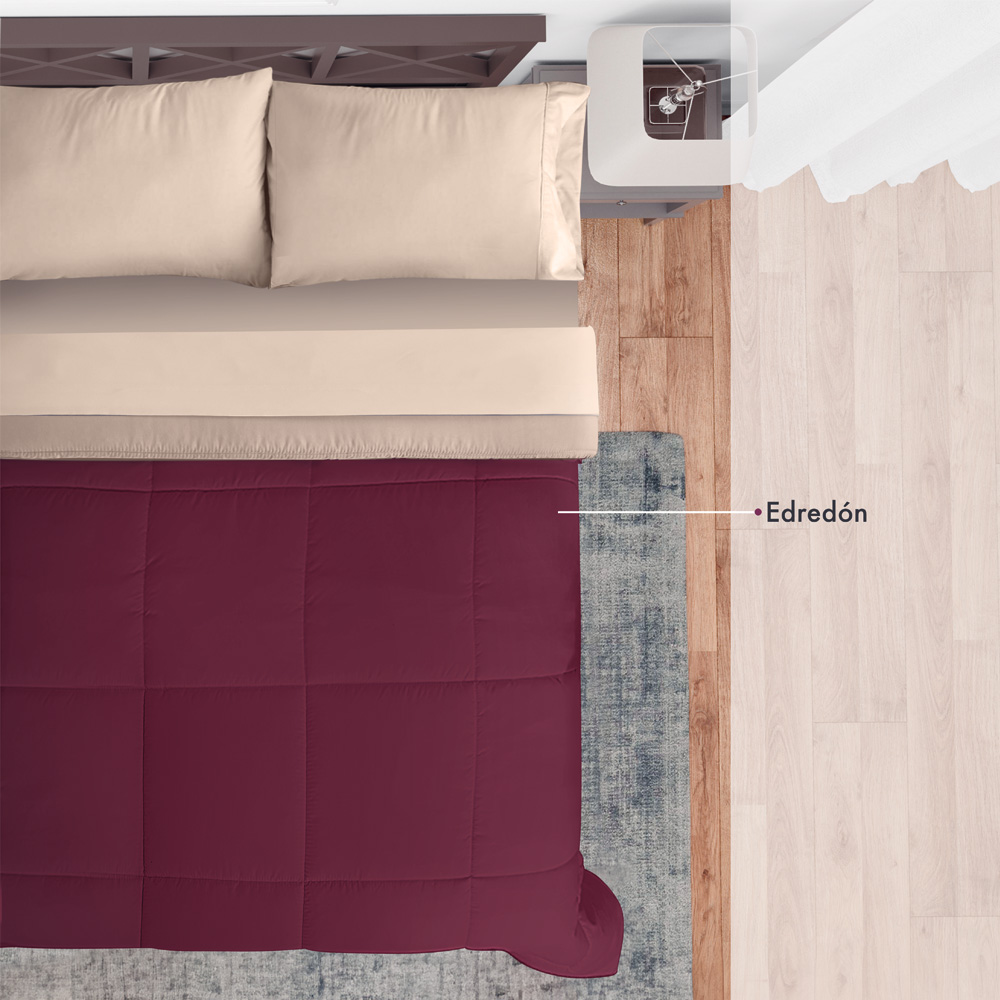 Edredón Duvet con Relleno King Size Vino Dos Vistas Merida.