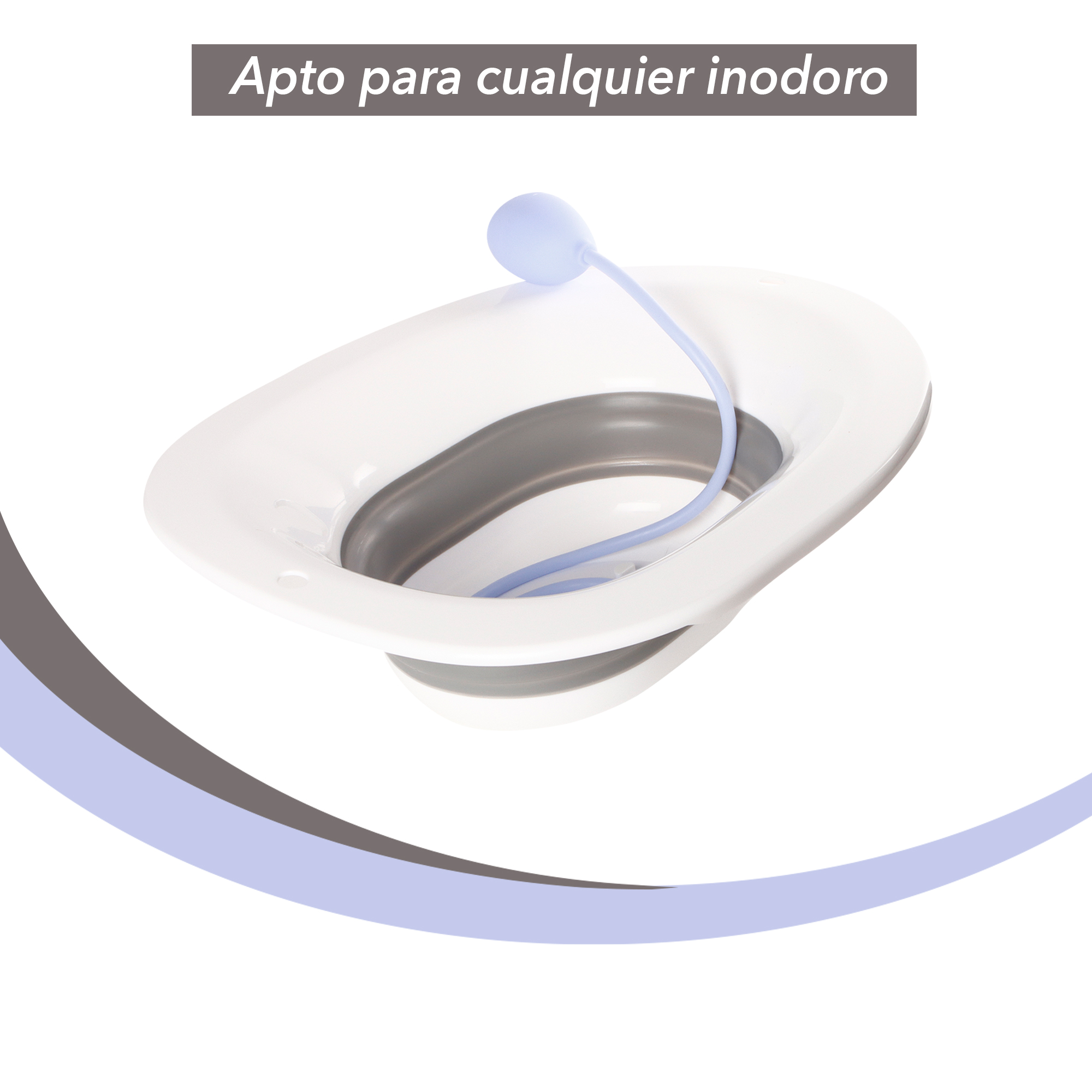 Kit De Baño Para Hemorroides Asiento De Inodoro Bidet Masaje GRIS