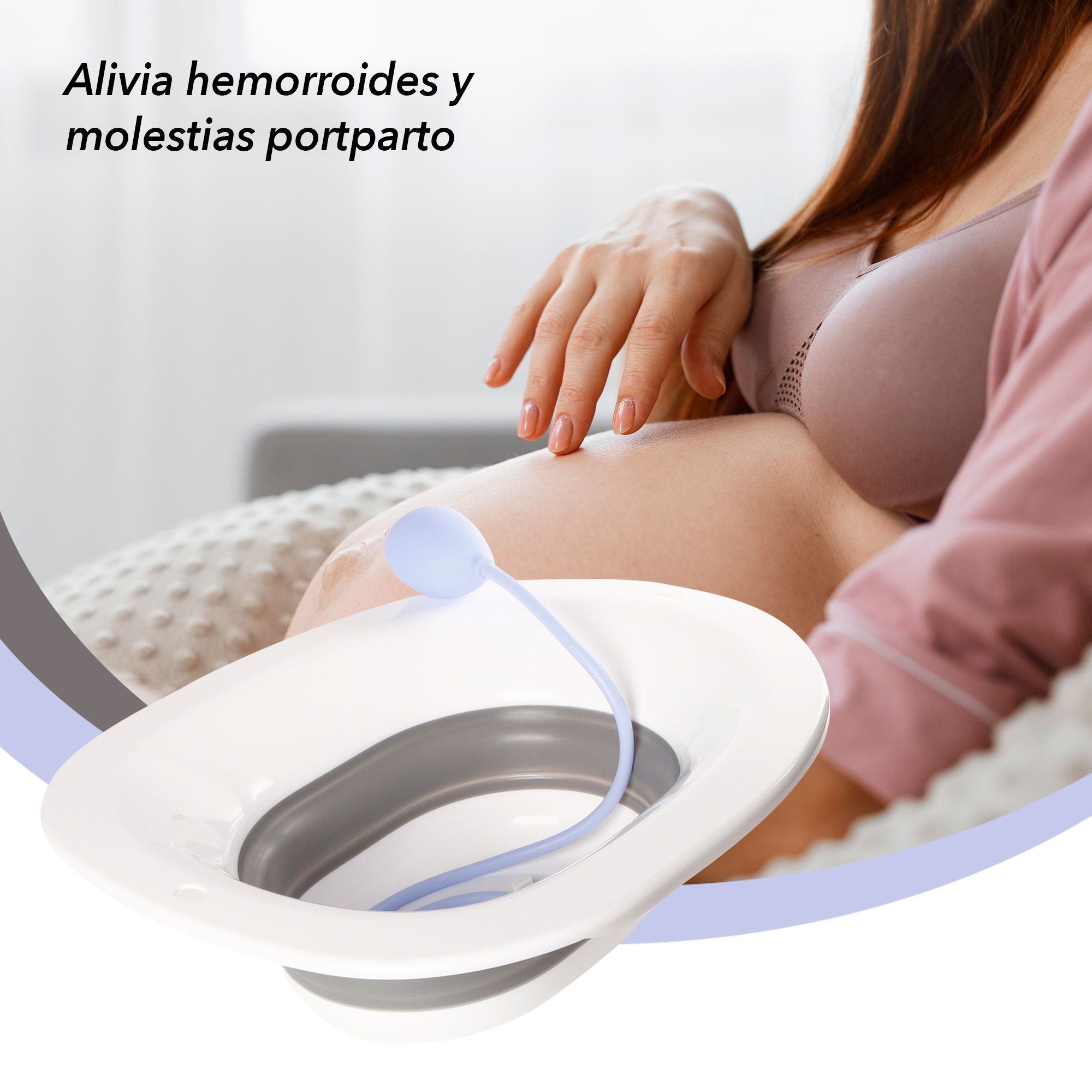 Kit De Baño Para Hemorroides Asiento De Inodoro Bidet Masaje GRIS