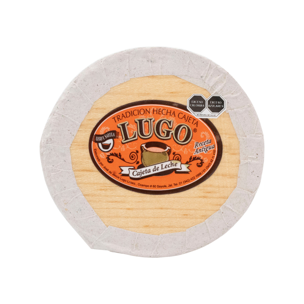 Cajeta Lugo Redonda De Madera Mediana 170gr 100% Leche Vaca