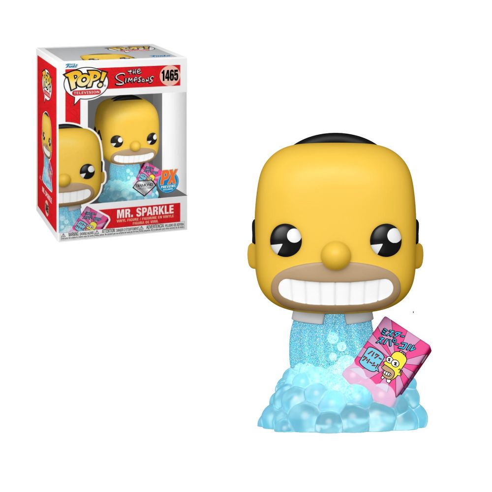 Mr Sparkle Diamond Glitter Exclusivo PX Funko Pop Simpsons Mr Chispa