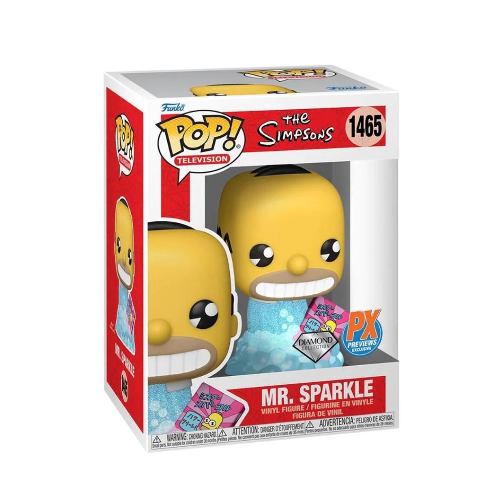 Mr Sparkle Diamond Glitter Exclusivo PX Funko Pop Simpsons Mr Chispa