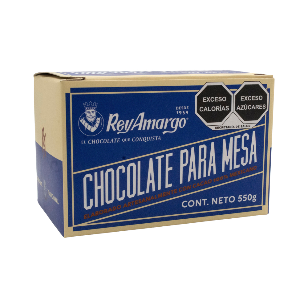 Chocolate Para Mesa Rey Amargo Tradicional 550g Caja 5 Tab