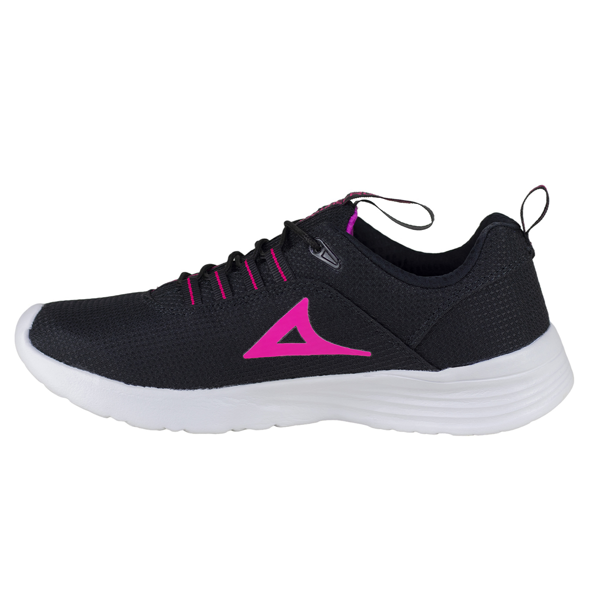 Tenis Running Mujer Pirma Sport 0248 Negro Fiusha Para Trotar.