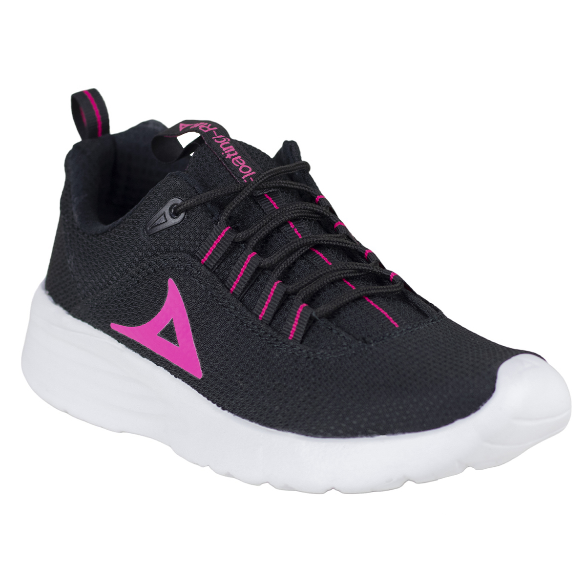 Tenis Running Mujer Pirma Sport 0248 Negro Fiusha Para Trotar.