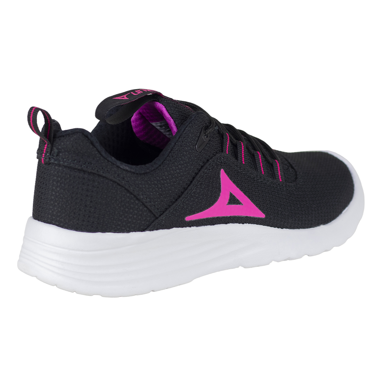 Tenis Running Mujer Pirma Sport 0248 Negro Fiusha Para Trotar.
