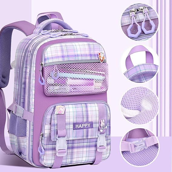 A AMLEBE Mochilas Escolares para Niñas, Mochila Escolar de Gran Capacidad para Primaria, Mochila Escolar Impermeable para Niños, Mochila Bolsa Libro para Niñas Adolescentes.