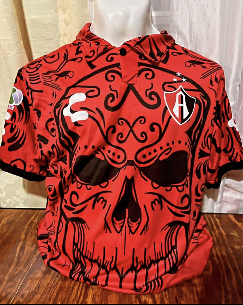 Nuevo! Jersey Rojinegros Atlas Guadalajara Edicion Especial Dia de Muertos Talla S.