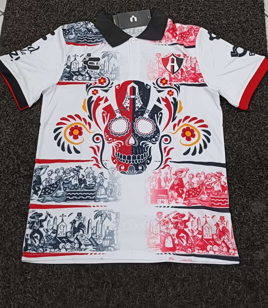 Nuevo! Jersey Atlas Guadalajara Edicion Especial Dia de Muertos Blanco Talla XL.