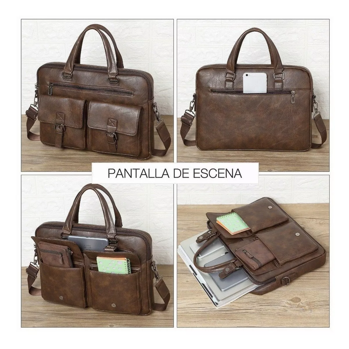 Portafolio Caballero Para Bandoleras Y Maletin De Cuero