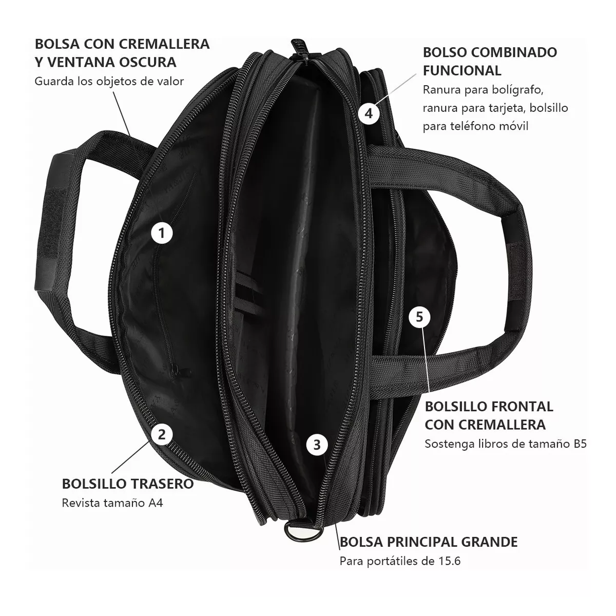 Portafolio Maletín Para Laptop Ejecutivo Crossbody.