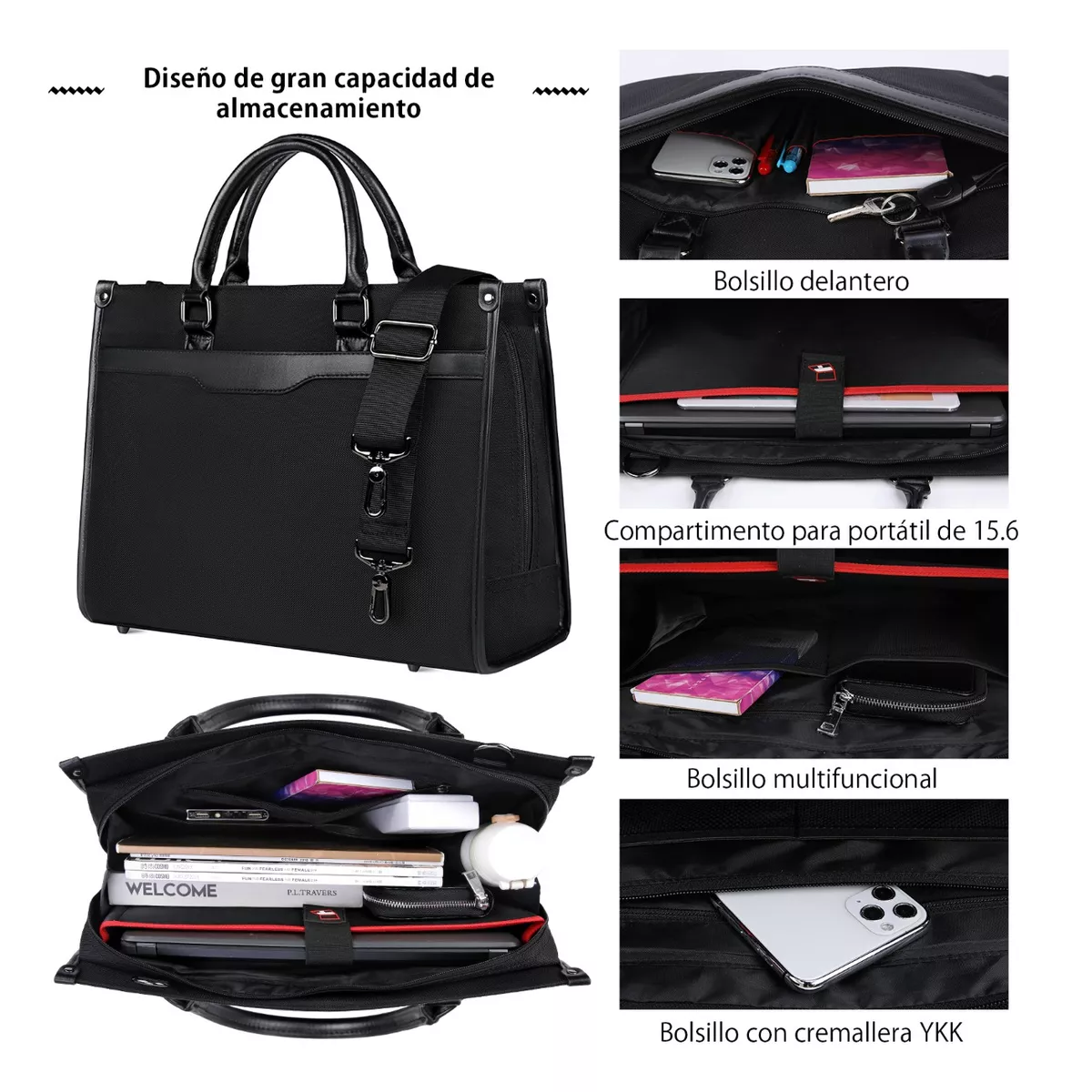 Maletin Para Laptop Portafolio Laptop 15.6 Inch Impermeable.